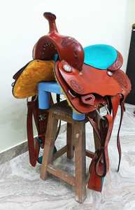 Selle de cheval de baril occidental de qualité supérieure Selle occidentale en cuir durable au prix de gros - Product Image 2