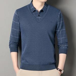 Pulls pour hommes Pull épais décontracté chaud et polaire pour hommes Pull en polaire intégré de couleur unie - Product Image 6