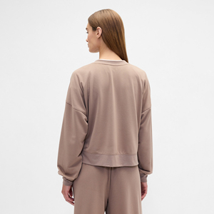 High Quality Customized Oversize <b>Women's</b> <b>Sweatshirt</b> Drop-Shoulder trendy Bow Style with Crewneck and <b>Long</b> Sleeves <b>for</b> Winter - Product Image 5