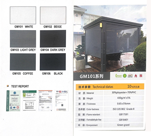 <span class=keywords><strong>Garraf</strong></span> Exterior Zip Track Zipscreen Parasol Exterior Ventana Sombra Toldo Roll Up Sun Shade Pantallas al aire libre para Patio - Product Image 5