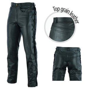 Vêtements imperméables pour hommes Pantalon d'hiver en cuir PU pour moto Pantalon de course automobile Pantalon personnalisé décontracté de haute qualité - Product Image 1