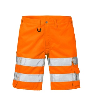 Pantalones Cortos de Trabajo de Alta Visibilidad para Hombre, Color Naranja, Secado Rápido, Impermeables, con Cinta Reflectante y Logotipo Personalizado - Product Image 1