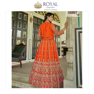 Excellent Quality Latest Designer Collection of Premium Chinnon <b>Material</b> Woman Lehenga Choli for Wedding and Party Wear - Product Image 2