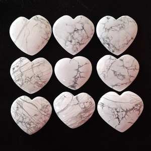 100% naturel Howlite coeur forme Cabochon naturel précieux pierres précieuses en vrac en gros énergie guérison Howlite pierres précieuses en vrac OEM - Product Image 6