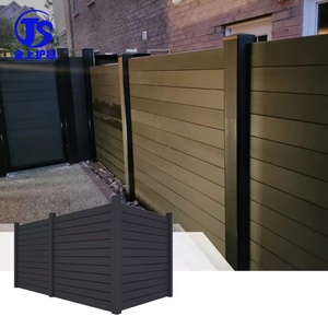 แผงรั้วอะลูมิเนียมอัลลอยสีดำแบบแนวนอนสำหรับภายนอกอาคาร ไม่ต้องขุดเจาะ - Product Image 2