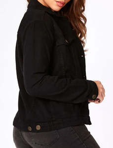 Chaqueta Vaquera, Últimos Diseños, Logotipo Personalizado, Color Personalizado, Transpirable, Cómoda, Alta Calidad, Chaqueta Vaquera para Mujer, Servicio OEM - Product Image 2