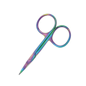 Ciseaux à cuticules professionnels personnalisés avec logo, en acier inoxydable, courbés, tranchants, à trou carré, outil de beauté de haute qualité, durables - Product Image 4