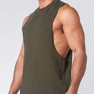 Débardeur 100% coton de haute qualité pour hommes nouvelle mode imprimé personnalisé respirant Gym entraînement Fitness Streetwear lavé sans manches - Product Image 3