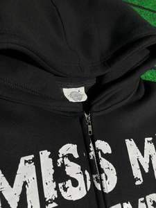 Sudadera con capucha unisex extragrande de tejido grueso con cremallera y estampado serigrafiado estilo streetwear - Product Image 5