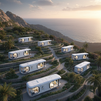 Pod écologique moderne pour capsule préfabriquée pour maison et centre de villégiature