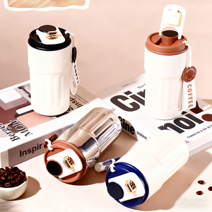 Nuevo estilo de moda 316 taza de café de acero inoxidable aislado vaso de agua de viaje taza de café con tapa de pantalla de temperatura - Product Image 5