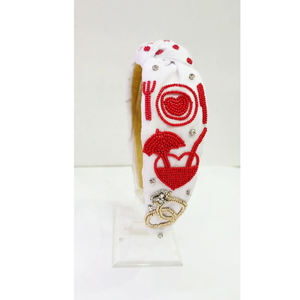 Diadema de perlas hecha a mano superior para el día de San Valentín Accesorio de uso diario de lujo - Product Image 1