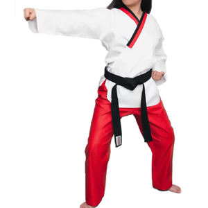 ชุดเทควันโดคอตตอน100% ระบายอากาศได้ดีน้ำหนักเบาชุดศิลปะการต่อสู้ - Product Image 6