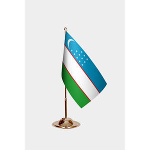 Drapeaux de table imprimés numériquement en provenance d'Ouzbékistan avec mât en aluminium - Product Image 2