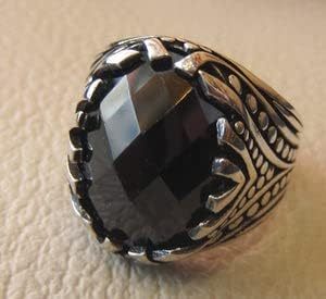 Bague pour homme en argent sterling 925 avec pierre précieuse en onyx noir naturel, pierre de naissance de décembre, cadeau pour la fête des pères, Noël, bijoux en gros - Product Image 2