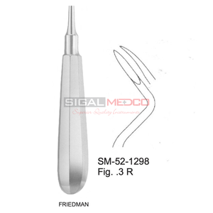 Ascenseur dentaire en acier inoxydable Friedmann pour gaucher Instrument dentaire d'ascenseur de racine de haute qualité à des fins chirurgicales - Product Image 4
