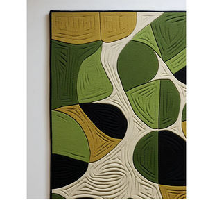 Tapis moderne abstrait géométrique en laine fait à la main tufté vert doux rectangulaire 4*6 9*12 tailles pour la maison, le bureau et le salon - Product Image 2