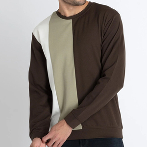 Sweat-shirt ajusté basique en coton mélangé, léger, respirant, avec logo personnalisé, style streetwear pour homme - Product Image 6