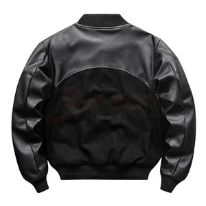 OEM/ODM Men's Waterproof Button Front Varsity <b>Jacket</b> Plus Size <b>Sheep</b> Fur Winter Streetwear Letter Print Design Cow <b>Skin</b> Baseball - Product Image 3