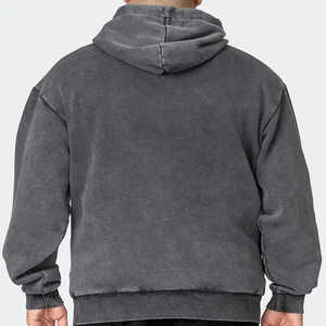 Vente en gros de sweats à capuche délavés à l'acide de haute qualité sweats à capuche personnalisés pour hommes 100% coton pull Vintage sweats à capuche surdimensionnés - Product Image 2