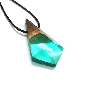 Unisexe Vintage Hommes Femme À La Mode En Bois Massif Résine Collier Pendentif Tissé Corde Chaîne Vente Chaude Bijoux - Product Image 3