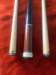 Taco de billar con incrustaciones de diseño de arco iris de madera de alto lujo - Product Image 4