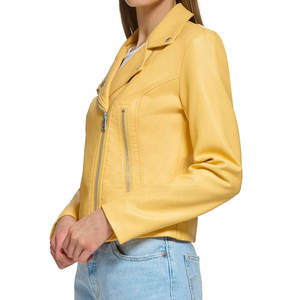Nueva llegada chaqueta de moda de cuero de alta calidad para las mujeres último diseño chaqueta de moda de cuero puro para la venta en línea - Product Image 3