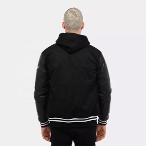 Parches personalizados Hombres Bomber Chaqueta de béisbol Letterman Chaquetas con logotipo bordado - Product Image 3