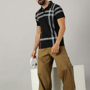 OEM/ODM estilo único Vintage hombres Polo Camiseta 100% algodón poliéster tejido 220 gramos peso personalizado patrón Polo camiseta - Product Image 3