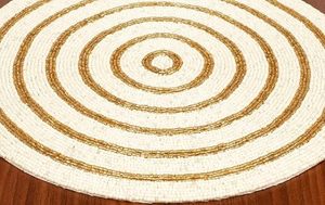 Best-Themed Rounded Tableware Decorative Design Glass <b>Beads</b> <b>Placemat</b> for Parties and Other Functions Mats & Pads - Product Image 3