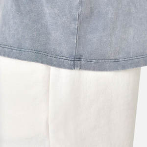 Camiseta personalizada con lavado ácido para hombre, 100% algodón de gran tamaño con bolsillo, camisetas para hombre, camiseta Vintage con logotipo estampado de talla grande, vendedor superior - Product Image 1