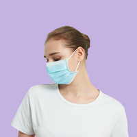 Masques jetables 3 plis avec boucles d'oreille, 50 pièces/boîte, 2000 pièces/carton, bon prix, bonne qualité
