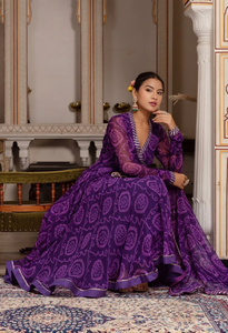 ชุดกุลาบี กาลียาน รันเกล ปูรา ผ้าฝ้าย บันเดจ อนกรักฮา คุर्ติ |   ผ้าจอร์เจตต์ ดูปัตตา และ โกต้า ปาตติ |   ชุดเดรสยาวปานกลางสำหรับงานเทศกาล - Product Image 2