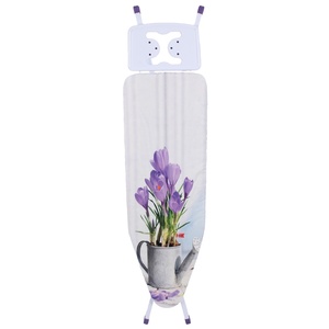 Kanat Rita Planche à repasser compacte et pliable Type debout Hauteur réglable Couverture en polyester de coton perméable à la vapeur pour salle de bain - Product Image 1