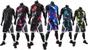 Ensemble d'uniformes de basketball sans manches 100 % polyester de haute qualité, séchage rapide, respirant, impression par sublimation, logo personnalisé, vente chaude - Product Image 3