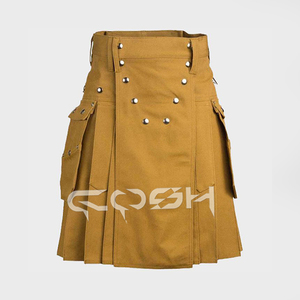 Kilts de travail robustes de style écossais faits à la main par le meilleur fournisseur, 100% coton, kilts utilitaires avec sangles, prix de gros - Product Image 1