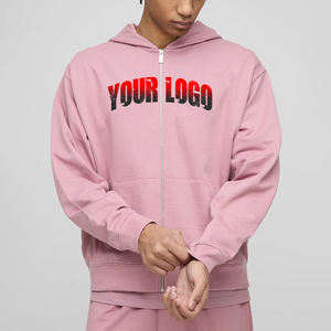 เสื้อฮู้ดซิปผ้าเกล็ดปลาเทอร์รี่สำหรับผู้ชายออกแบบได้ตามที่ต้องการพิมพ์โลโก้ได้ไซส์ใหญ่พิเศษ - Product Image 1