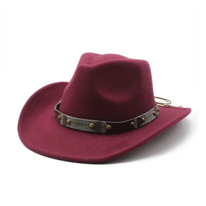 Wholesales Fashion Designer Unisex Two Tone Floppy Flat Wide Brim Wool Felt Cowboy <b>Fedora</b> <b>Hats</b> for <b>Men</b> - Product Image 3