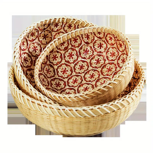 Promotions! Ensemble de paniers en rotin de bambou 3 pièces TienPhong: parfait pour la fermentation du pain, le stockage élégant et l'amélioration de la décoration intérieure - Product Image 5