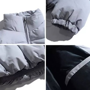 Chaqueta acolchada sin mangas con logotipo personalizado para mujer, chaqueta acolchada de algodón con cierre de cremallera, patrón impreso, chaquetas de exterior para hombre OEM - Product Image 6