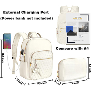 <span class=keywords><strong>Sac</strong></span> à <span class=keywords><strong>dos</strong></span> personnalisé nœud papillon mignon <span class=keywords><strong>sac</strong></span> à main mode mini <span class=keywords><strong>sac</strong></span> à bandoulière avec port de charge USB <span class=keywords><strong>sac</strong></span> à <span class=keywords><strong>dos</strong></span> de voyage léger et étanche - Product Image 2