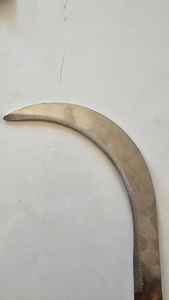 Faucille de jardin en acier à dents de fer avec manche en bois de 10,5 cm, lame de 11 pouces, finition zinguée et oxyde noir, en promotion - Product Image 4