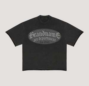 Ensemble Short et T-Shirt personnalisés de style vintage pour hommes, deux pièces de survêtement d'été délavé à l'acide, sérigraphie T-shirt court et short - Product Image 4