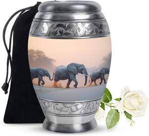 Éléphant adulte urnes pour cendres humaines pour maman crémation adulte frêne femmes urne grand mâle adulte taille personnalisée fournitures funéraires urne - Product Image 1