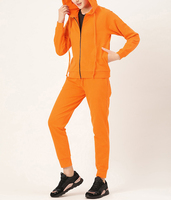 Ensembles de vêtements de sport d'hiver en molleton de coton écologique de grande taille pour femmes Logo personnalisé 2 pièces fermeture éclair anti-rides respirant rapide