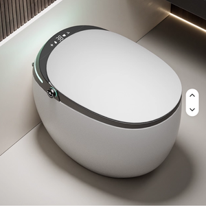 Bidet mural électrique intelligent en céramique moderne et coloré, WC noir avec capteur de chasse d'eau, désodorisation automatique, séchage à l'air chaud, siphon en S - Product Image 1