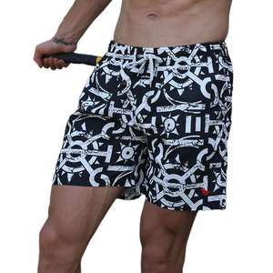 Shorts de plage personnalisés, design tendance, extensibles dans 4 directions, shorts de bain pour hommes, shorts de surf, livraison DDP, couleur unie, shorts pour hommes - Product Image 2