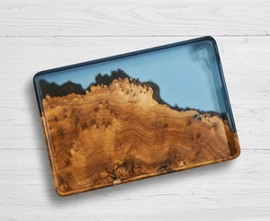 Plateau de service moderne fait à la main de qualité supérieure en résine et bois naturel, écologique, de qualité alimentaire, décoration d'intérieur à bas prix - Product Image 5