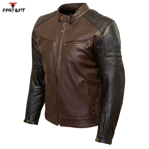 Chaqueta de cuero de moto deportiva para hombre recién llegada diseño de color sólido en lienzo hecho en Pakistán nuevo estilo - Product Image 5