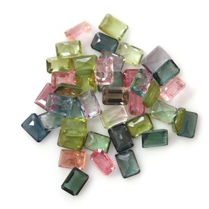 Pierre précieuse en tourmaline naturelle de haute qualité, taille octogonale, 5x7 mm, tourmaline facettée, pierre en vrac pour la fabrication de bijoux, par un grossiste - Product Image 3